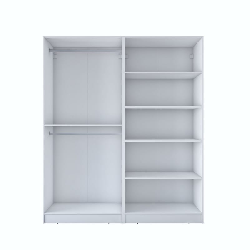 Wonthaggi Garderob 180x210x57,5 cm - Vit - Förvaring - Skåp - Garderobsskåp