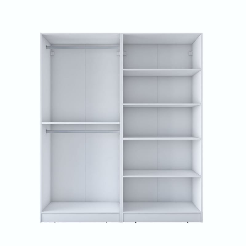 Wonthaggi Garderob 180x210x57,5 cm - Vit - Förvaring - Skåp - Garderobsskåp