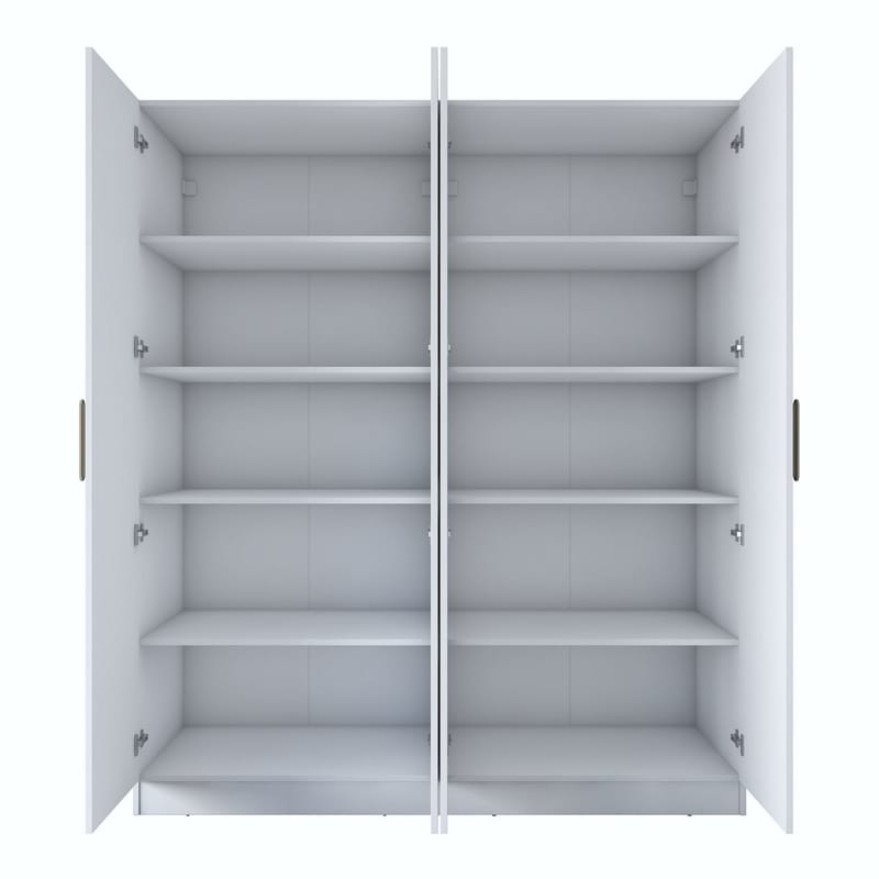Wonthaggi Garderob 180x210x57,5 cm - Vit - Förvaring - Skåp - Garderobsskåp