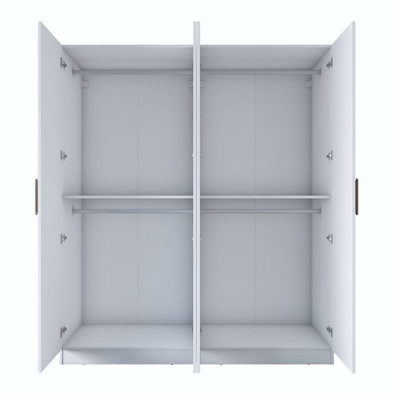 Wonthaggi Garderob 180x210x57,5 cm - Vit - Förvaring - Skåp - Garderobsskåp