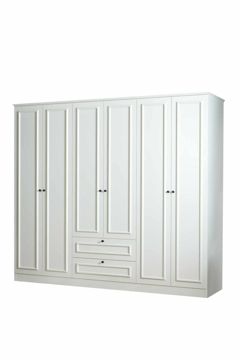 Wonthaggi Garderob 209x210 cm - Vit - Förvaring - Skåp - Garderobsskåp