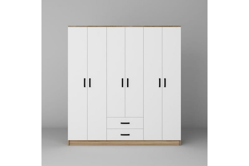 Yaman Garderobsskåp 180x190 cm - Valnöt - Förvaring - Skåp - Garderobsskåp