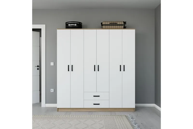 Yaman Garderobsskåp 180x190 cm, Valnöt