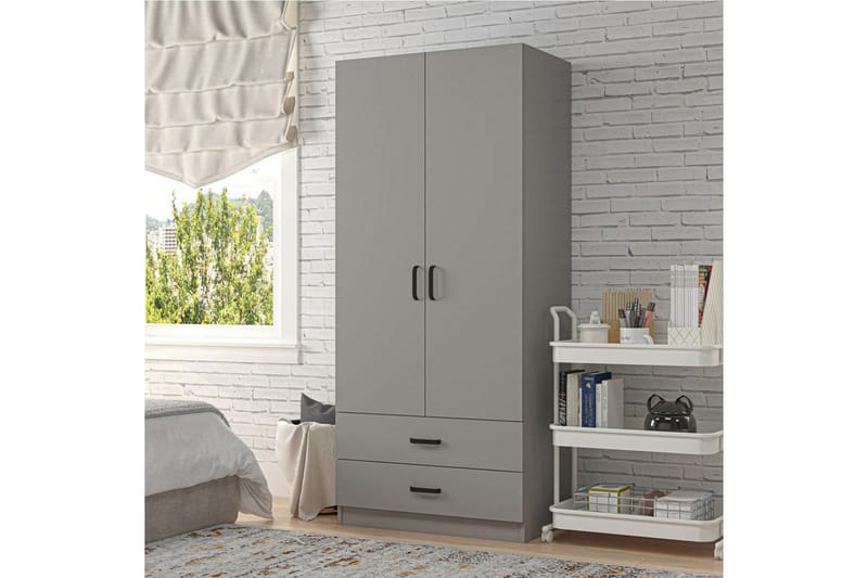 Yaman Garderobsskåp 80x182 cm, Grå