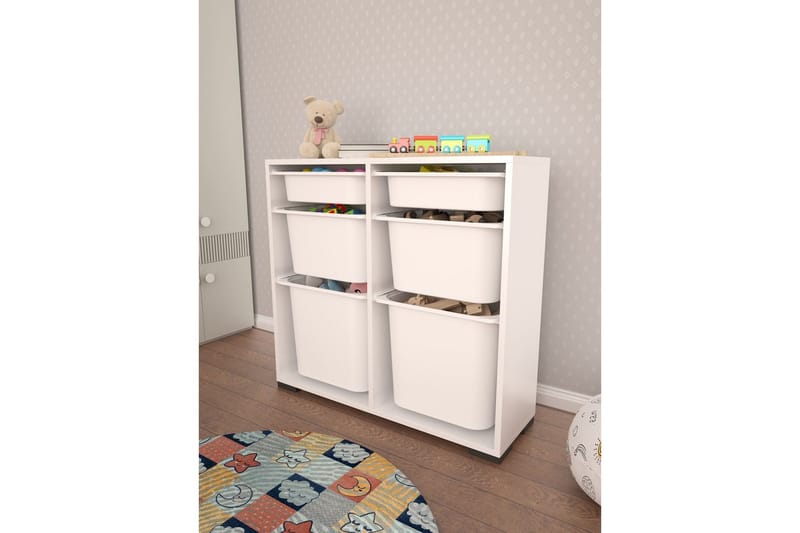 Carla Förvaringslådor 90 cm - Vit - Förvaring - Småförvaring - Förvaringslådor