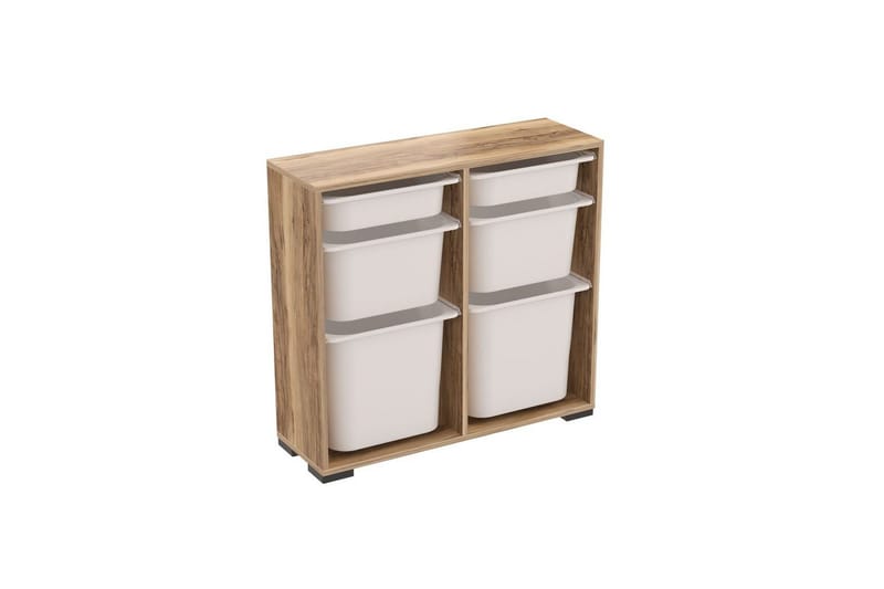 Flerfunktionsskåp Carla Valnöt Vit, Valnöt Vit