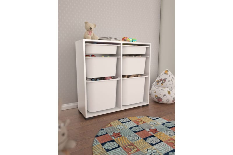 Flerfunktionsskåp Carla Vit - Vit - Förvaring - Småförvaring - Förvaringslådor