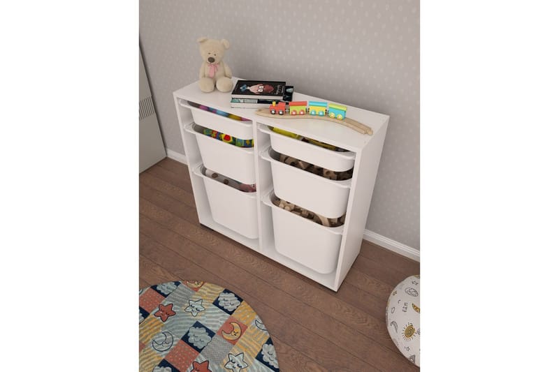 Flerfunktionsskåp Carla Vit - Vit - Förvaring - Småförvaring - Förvaringslådor