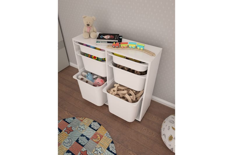 Flerfunktionsskåp Carla Vit - Vit - Förvaring - Småförvaring - Förvaringslådor