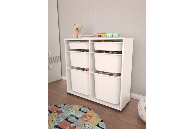 Flerfunktionsskåp Carla Vit - Vit - Förvaring - Småförvaring - Förvaringslådor