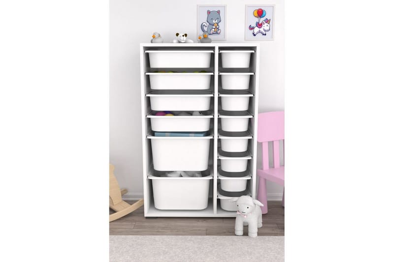 Flerfunktionsskåp Havor Vit - Vit - Förvaring - Småförvaring - Förvaringslådor