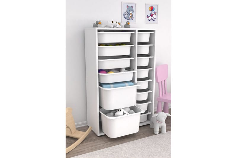 Flerfunktionsskåp Havor Vit - Vit - Förvaring - Småförvaring - Förvaringslådor