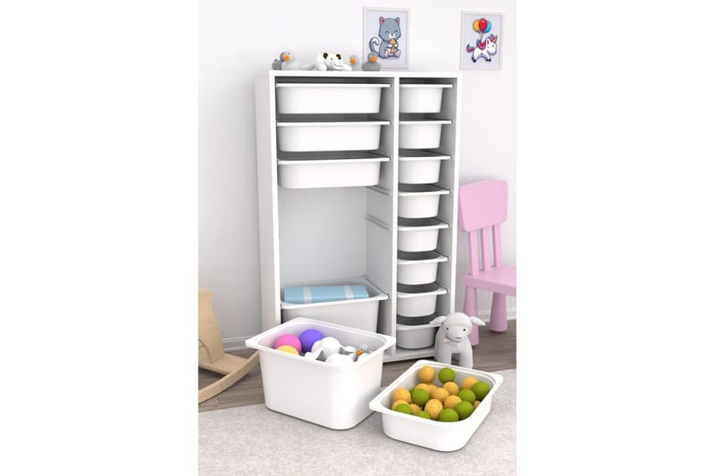 Flerfunktionsskåp Havor Vit - Vit - Förvaring - Småförvaring - Förvaringslådor