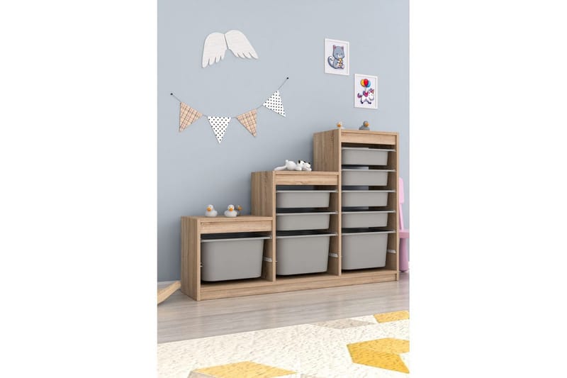 Flerfunktionsskåp Mobin Sonomo Grå - Sonomo Grå - Förvaring - Småförvaring - Förvaringslådor