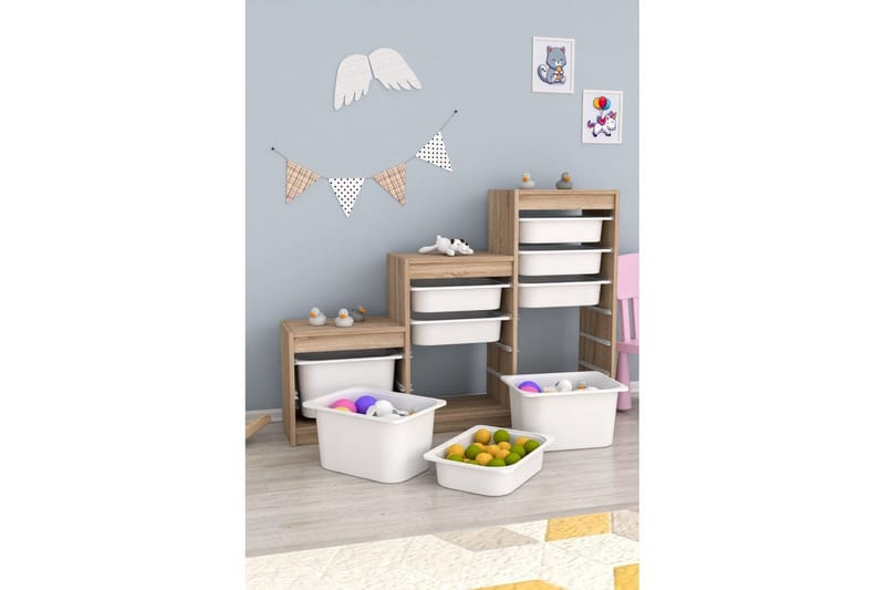 Flerfunktionsskåp Mobin Sonomo Vit - Sonomo Vit - Förvaring - Småförvaring - Förvaringslådor