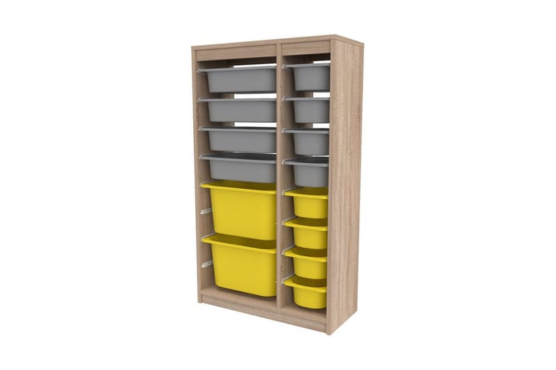 Flerfunktionsskåp Montana (69 x 112.2 x 29.6 cm) Sonomo Grå / Gul - Sonomo Grå / Gul - Förvaring - Småförvaring - Förvaringslådor