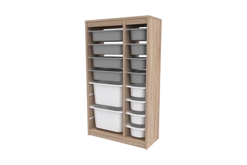 Flerfunktionsskåp Montana (69 x 112.2 x 29.6 cm) Sonomo Gr�å / Vit - Sonomo Grå / Vit - Förvaring - Småförvaring - Förvaringslådor