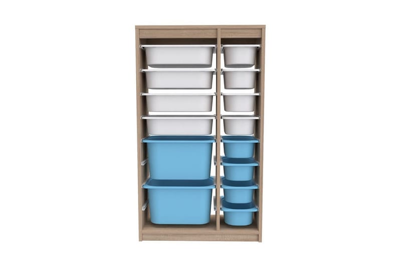 Flerfunktionsskåp Montana (69 x 112.2 x 29.6 cm) Sonomo Vit / Blå, Sonomo Vit / Blå