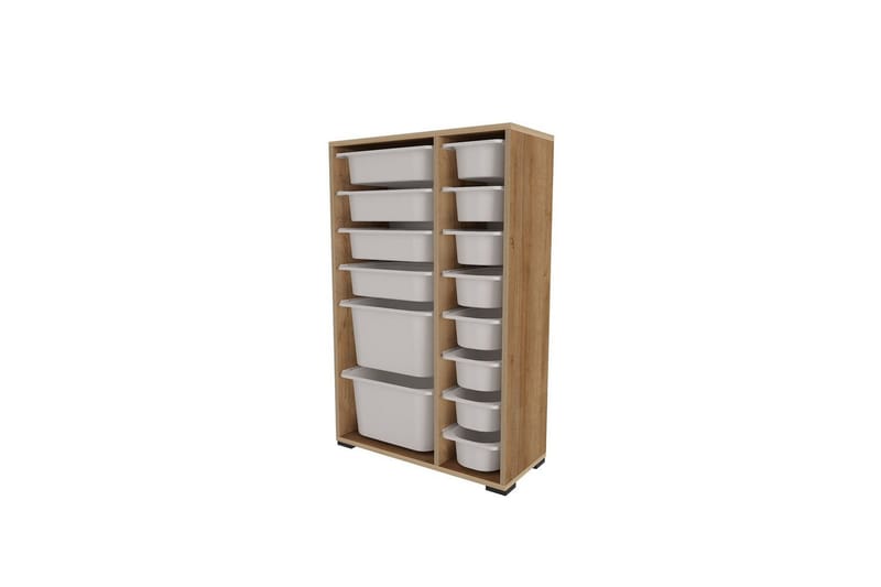 Flerfunktionsskåp Ravielwich (69,5 x 109 x 30 cm) Ek / Vit - Ek / Vit - Förvaring - Småförvaring - Förvaringslådor