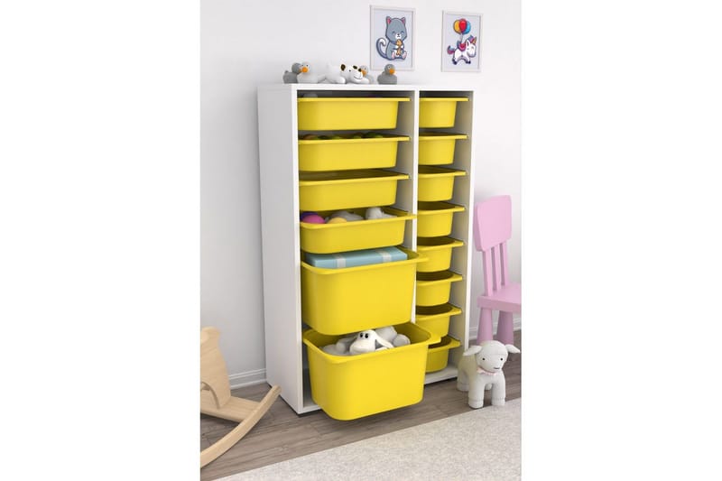 Flerfunktionsskåp Ravielwich (69,5 x 109 x 30 cm) Gul - Gul - Förvaring - Småförvaring - Förvaringslådor