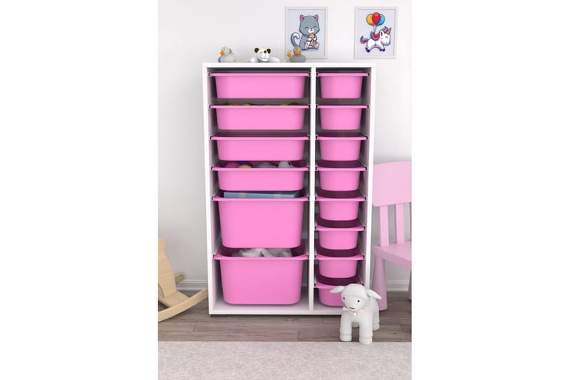 Flerfunktionsskåp Ravielwich (69,5 x 109 x 30 cm) Veyaa - Pienk - Förvaring - Småförvaring - Förvaringslådor