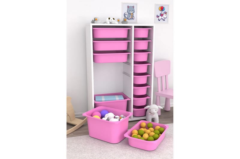 Flerfunktionsskåp Ravielwich (69,5 x 109 x 30 cm) Veyaa - Pienk - Förvaring - Småförvaring - Förvaringslådor
