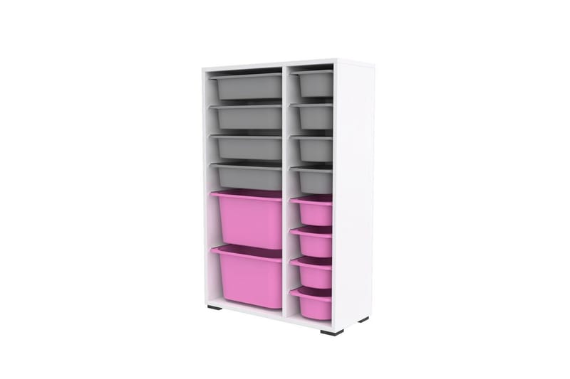 Flerfunktionsskåp Ravielwich (69,5 x 109 x 30 cm) Vit / Grå / Veyaa - Vit / Grå / Veyaa - Förvaring - Småförvaring - Förvaringslådor