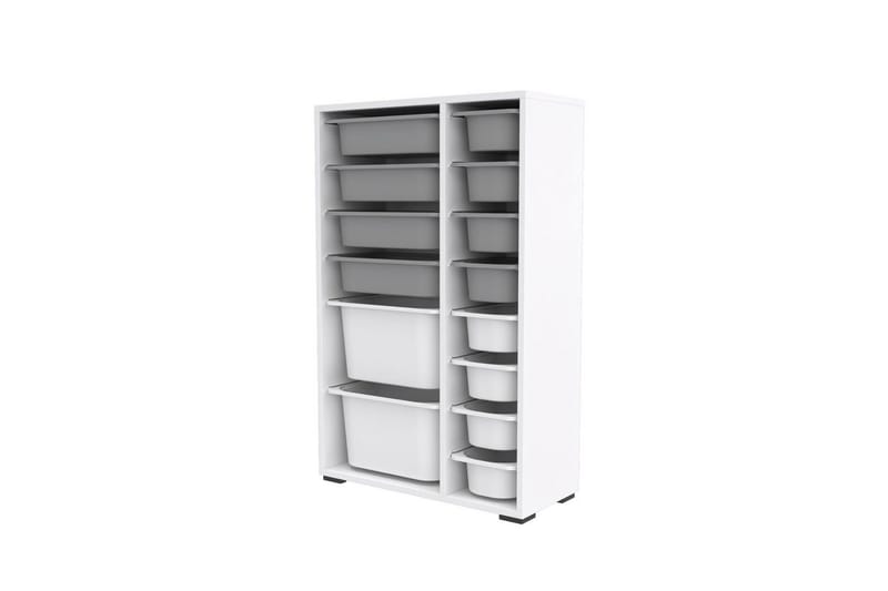 Flerfunktionsskåp Ravielwich (69,5 x 109 x 30 cm) Vit / Grå - Vit / Grå - Förvaring - Småförvaring - Förvaringslådor
