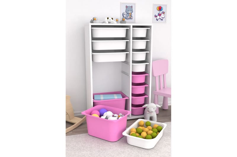 Flerfunktionsskåp Ravielwich (69,5 x 109 x 30 cm) Vit / Veyaa - Vit / Veyaa - Förvaring - Småförvaring - Förvaringslådor