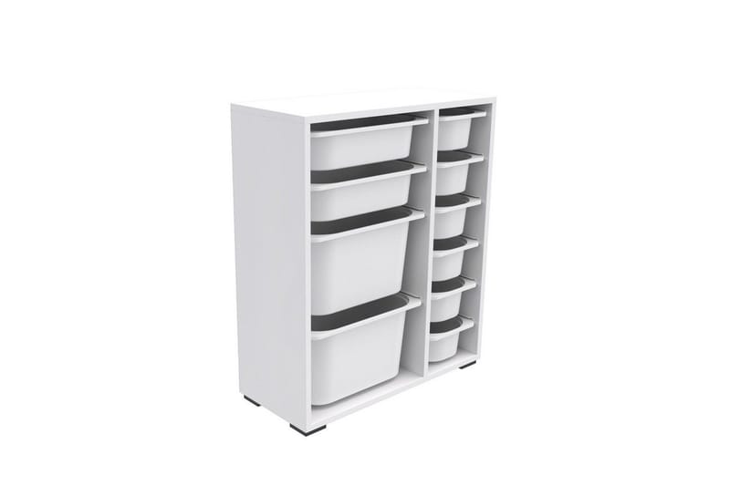 Flerfunktionsskåp Sosan K6B Vit - Vit - Förvaring - Småförvaring - Förvaringslådor