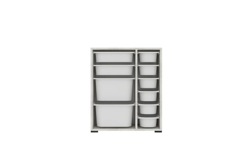 Flerfunktionsskåp Sosan K6F Kristall / Vit - Kristall / Vit - Förvaring - Småförvaring - Förvaringslådor