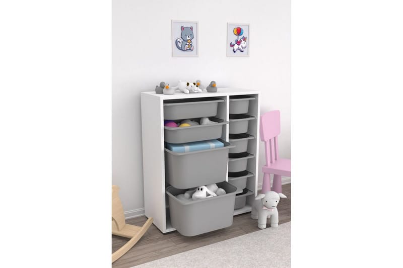 Flerfunktionsskåp Sosan K6U Grå - Grå - Förvaring - Småförvaring - Förvaringslådor