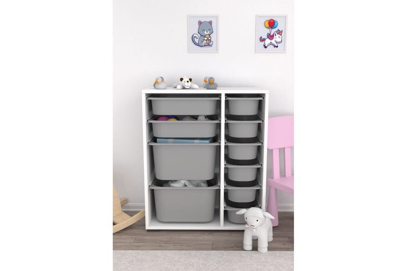 Flerfunktionsskåp Sosan K6U Grå - Grå - Förvaring - Småförvaring - Förvaringslådor