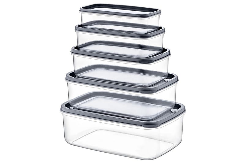 Förvaringslådeset (10 delar) Quantis Transparent - Ivory - Förvaring - Småförvaring - Förvaringsburk & askar - Förvaringsaskar