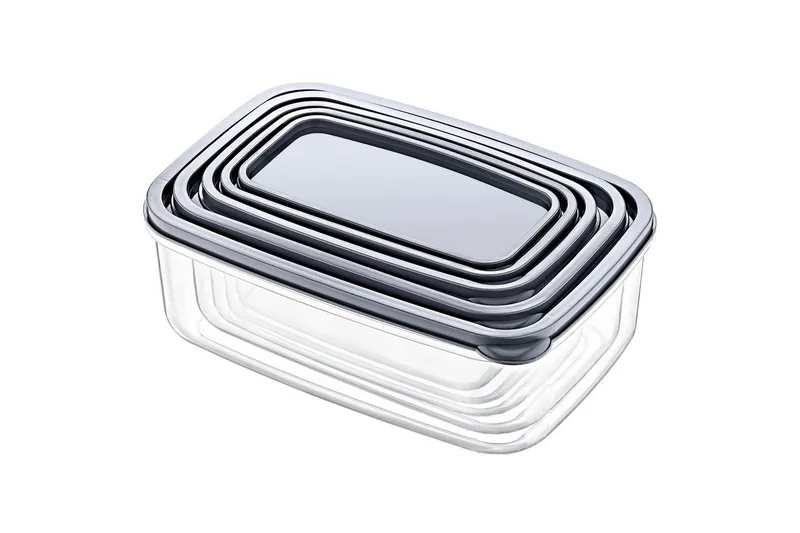 Förvaringslådeset (10 delar) Quantis Transparent, Ivory