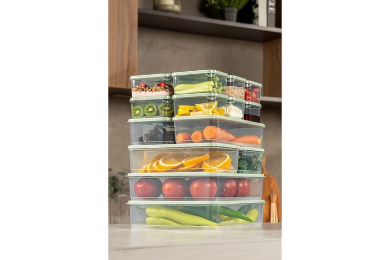 Förvaringslådeset (18 delar) Soyam 18 Mint - Mintgrön - Förvaring - Småförvaring - Förvaringsburk & askar - Förvaringsaskar