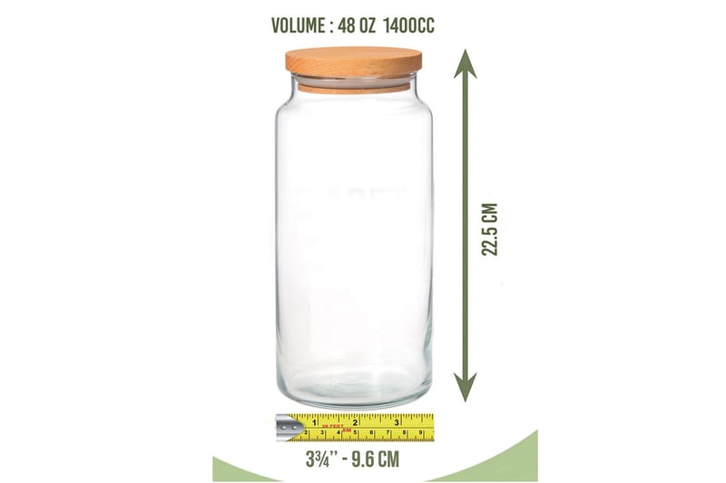 Kavilash Förvaringsburk Trä/natur - Småförvaring - Glasburk - Flaskor & burkar