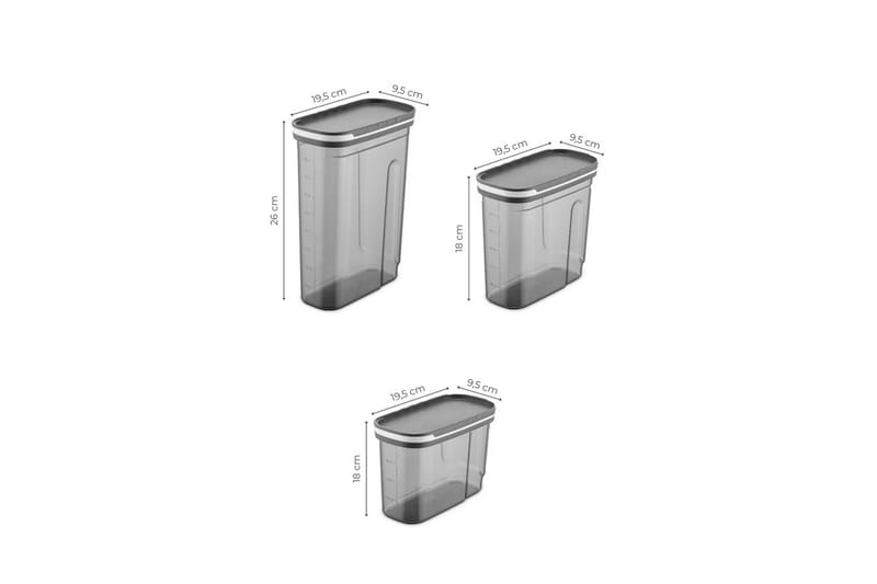 Kazuyasu Förvaringsburk Antracit - Kök & hushåll - Matlagning & bakning - Köksredskap & kökstillbehör - Flaskor & burkar