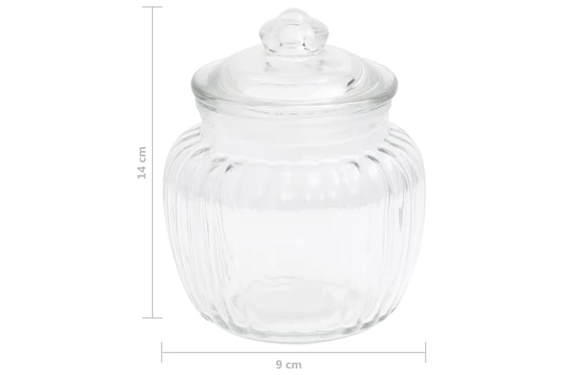 Förvaringsburkar i glas 6 st 500 ml - Transparent - Småförvaring - Glasburk - Flaskor & burkar
