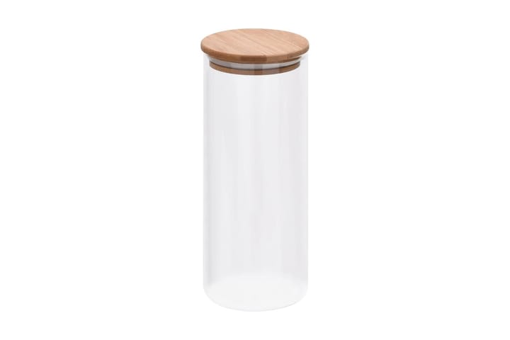 Förvaringsburkar i glas med bambulock 6 st 1000 ml - Transparent - Småförvaring - Flaskor & burkar - Glasburk
