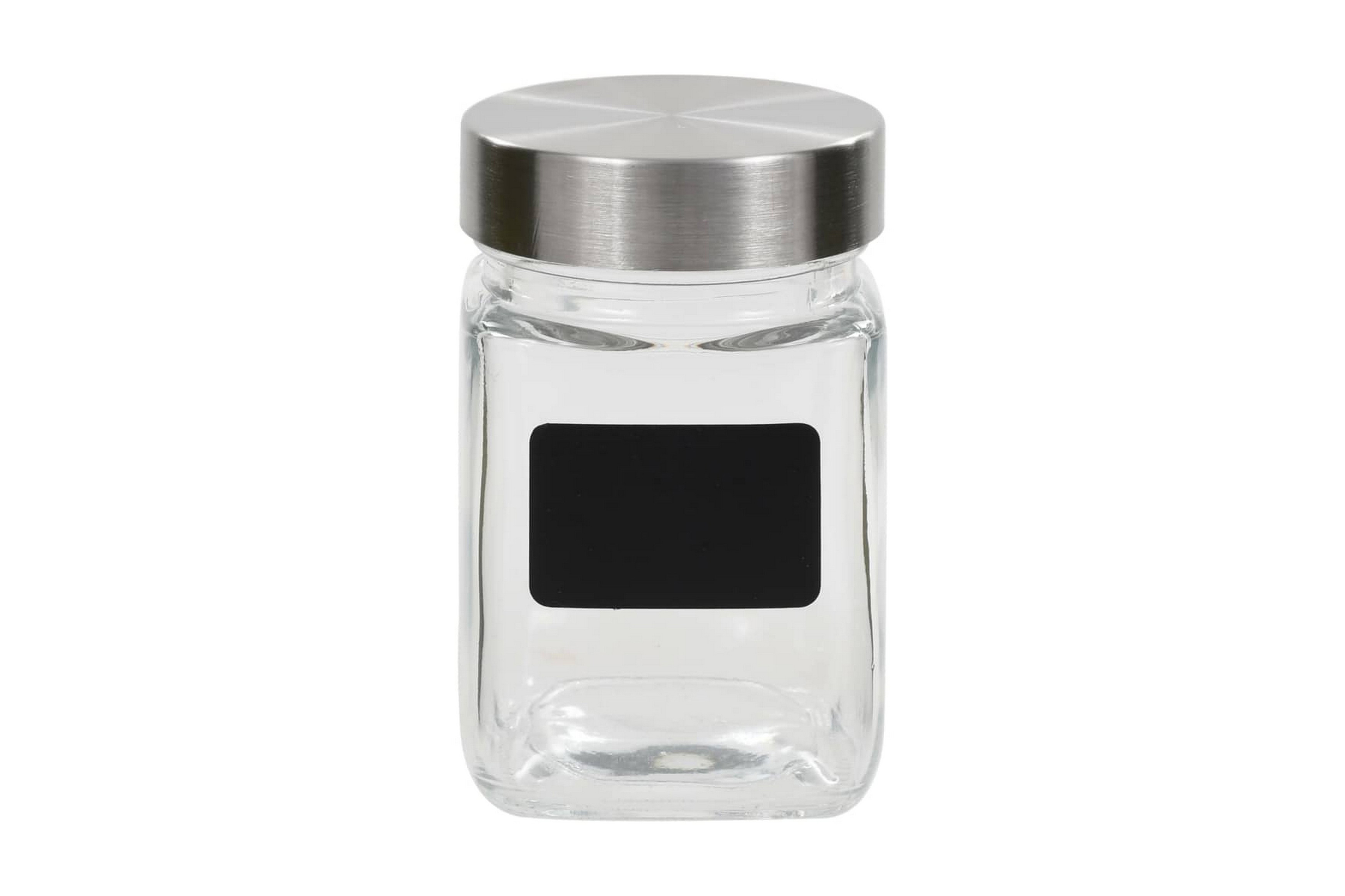 Förvaringsburkar i glas med etiketter 12 st 300 ml – Transparent