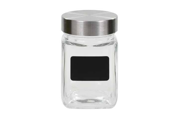 Förvaringsburkar i glas med etiketter 12 st 300 ml - Transparent - Småförvaring - Flaskor & burkar - Glasburk