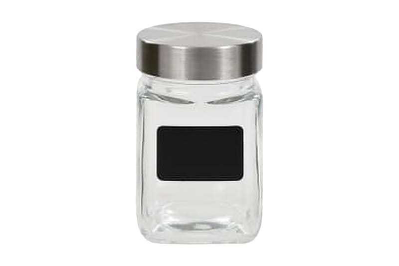 Förvaringsburkar i glas med etiketter 24 st 300 ml - Transparent - Småförvaring - Flaskor & burkar - Glasburk