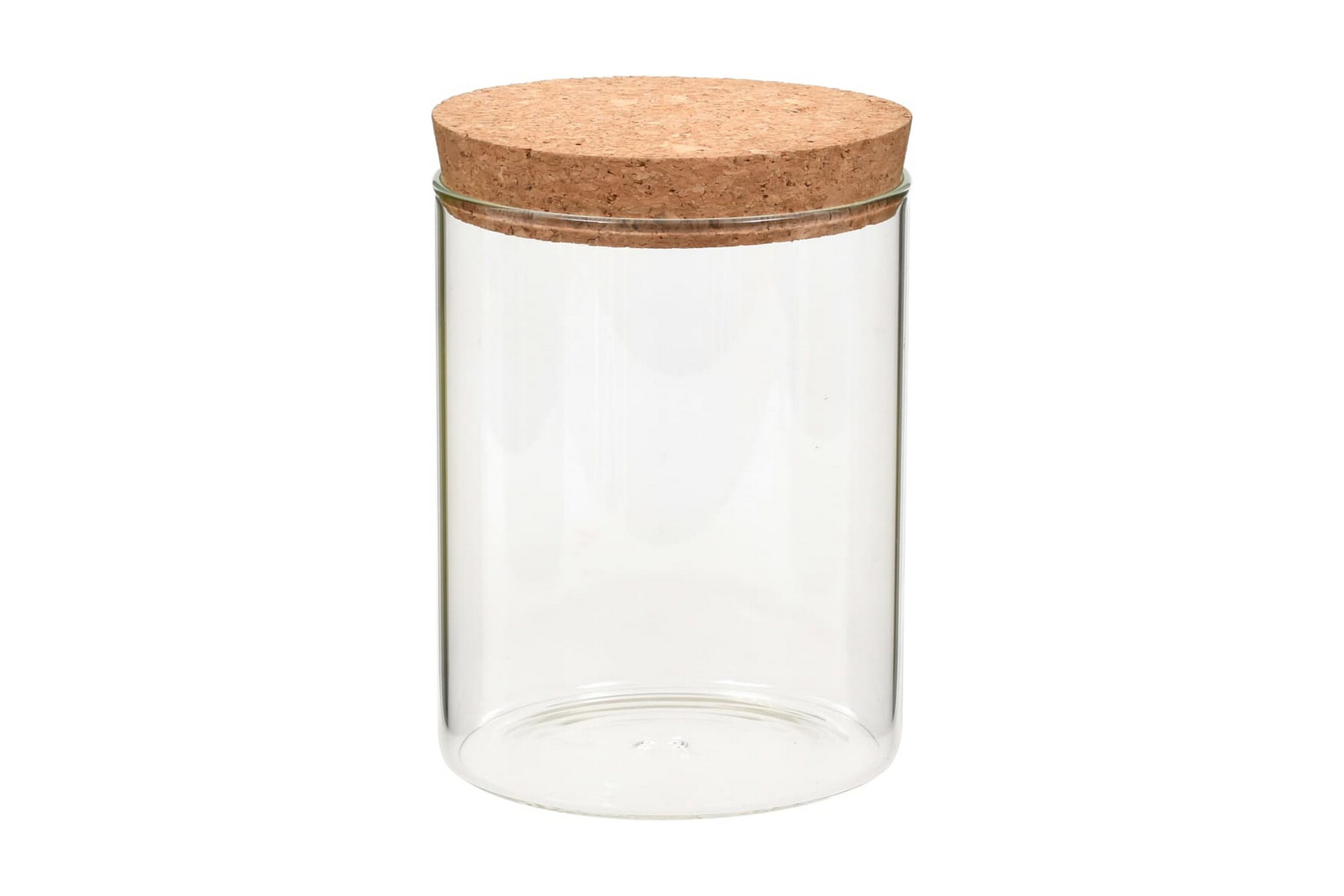 Förvaringsburkar i glas med korklock 6 st 650 ml – Transparent