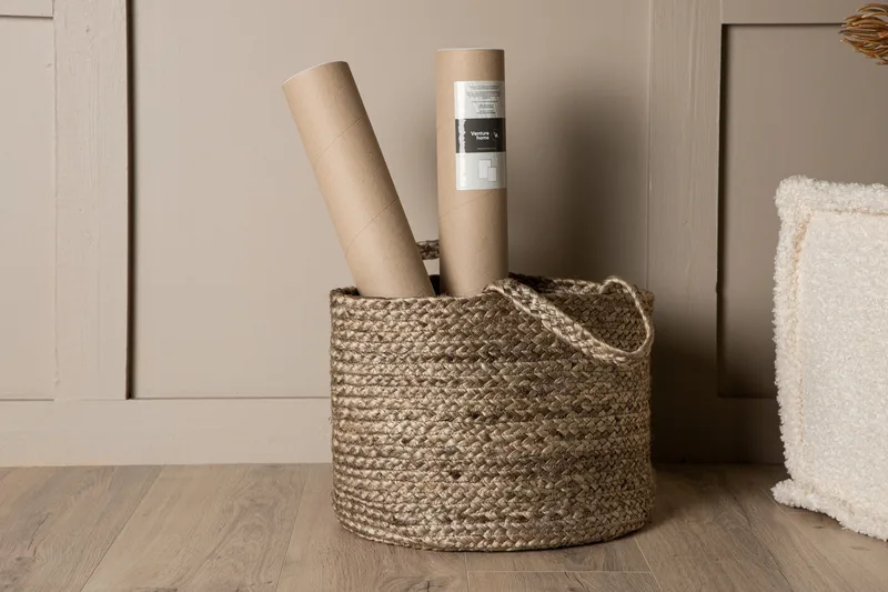 Bhopal Korg Rund - Svart - Förvaring - Småförvaring - Förvaringskorg - Flätad korg & rottingkorg