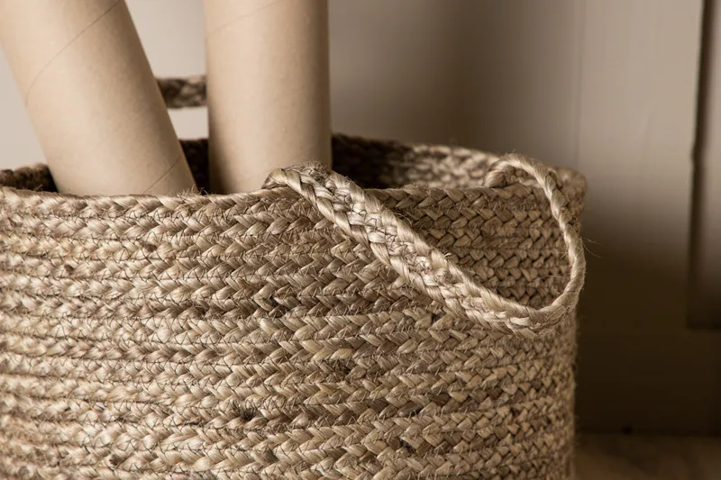 Bhopal Korg Rund - Svart - Förvaring - Småförvaring - Förvaringskorg - Flätad korg & rottingkorg