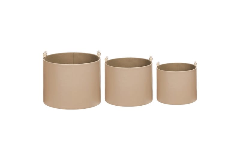 Korg Aram set om 3 Beige - Beige - Förvaring - Småförvaring - Förvaringskorg - Flätad korg & rottingkorg