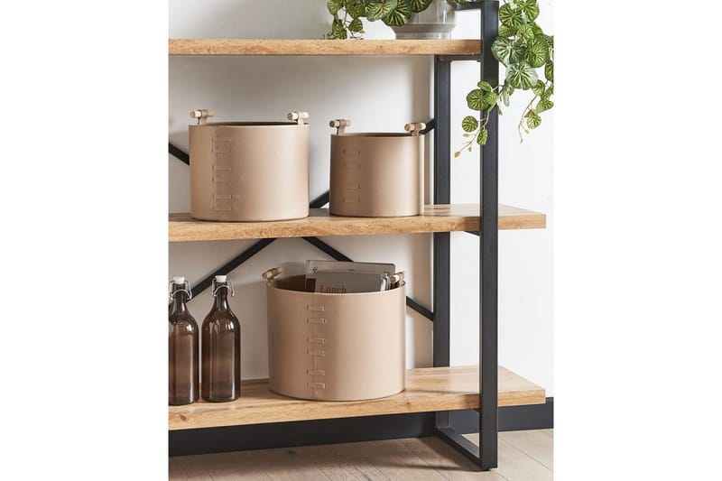 Korg Aram set om 3 Beige - Beige - Förvaring - Småförvaring - Förvaringskorg - Flätad korg & rottingkorg