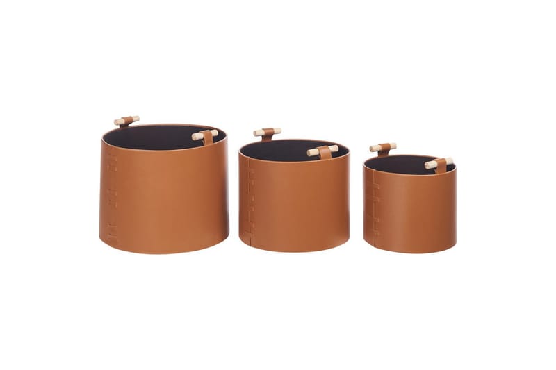 Korg Aram set om 3 Brun - Brun - Förvaring - Småförvaring - Förvaringskorg - Flätad korg & rottingkorg