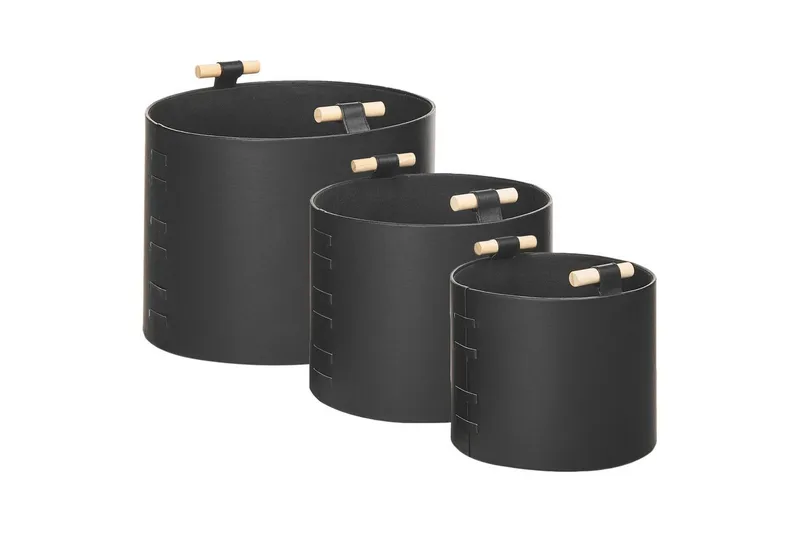 Korg Aram set om 3 Svart, Svart